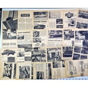 Ephemera 22 Cut Out Pages pictures articles from Custom Rodder November 1961 Vtg